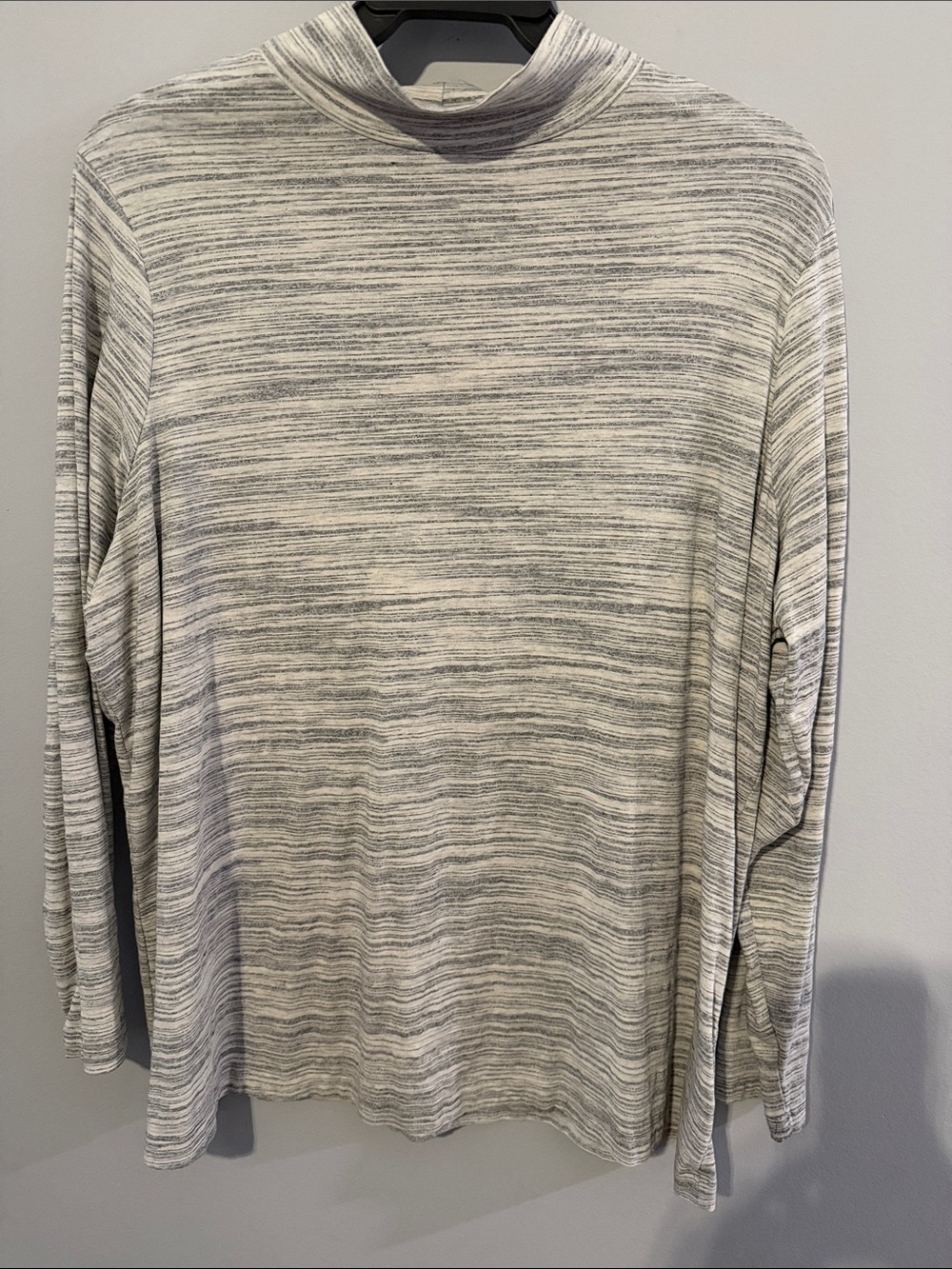 croft & barrow Men's Heathered Light Gray Mock Neck Sweater